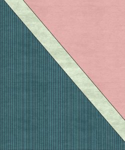 Tappeto contemporaneo Artorient della collezione Essential Lines Arazi Home, rosa, verde e azzurro a fasce, effetto Vintage