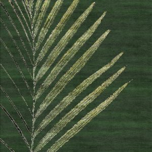 Tappeto contemporaneo Artorient della collezione Leaves Arazi Home, verde scuro con foglia più chiara