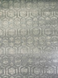 tappeto contemporaneo Artorient della collezione Arazi Home grigio, con decorazioni geometriche a rombi ed esagoni grigi su sfondo beige