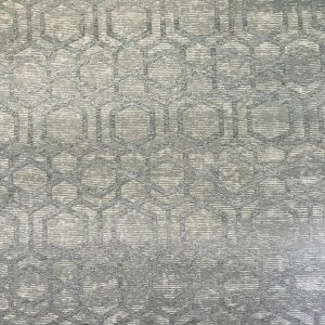 tappeto contemporaneo Artorient della collezione Arazi Home grigio, con decorazioni geometriche a rombi ed esagoni grigi su sfondo beige