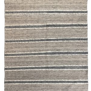 tappeto kilim lounge contemporaneo grigio, con motivo decorativo a righe nere e bianche