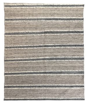 tappeto kilim lounge contemporaneo grigio, con motivo decorativo a righe nere e bianche