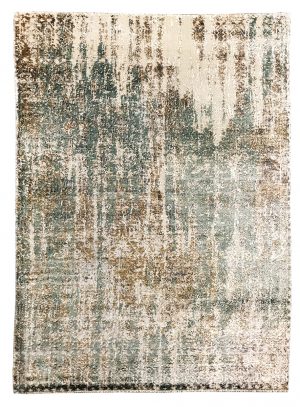 Tappeto contemporaneo Artorient della collezione Oxid Arazi Home con macchie di colore beige, verdi e marroni