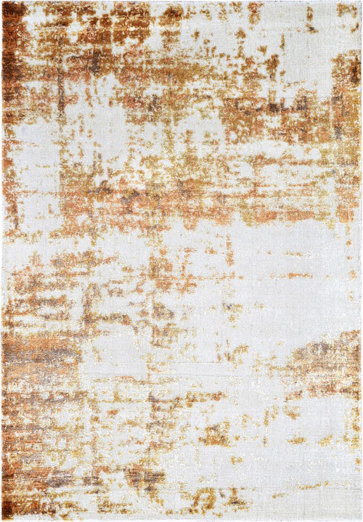 Tappeto contemporaneo Oxid con sfumature argento e marrone della collezione Artorient Arazi Home