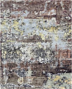 Tappeto contemporaneo Imperial Arazi Home della collezione Artorient, mix di colori bianco, grigio, giallo e marrone