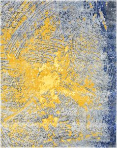 Tappeto contemporaneo Imperial multy Arazi Home della collezione Artorient, mix di sfumature di azzurro e giallo