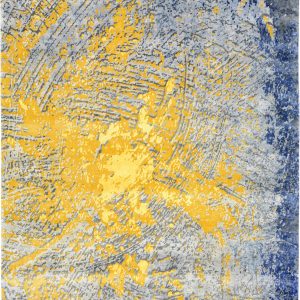 Tappeto contemporaneo Imperial multy Arazi Home della collezione Artorient, mix di sfumature di azzurro e giallo