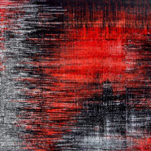 Tappeto contemporaneo Riviera Arazi Home della collezione Artorient, mix di sfumature di nero, rosso e grigio