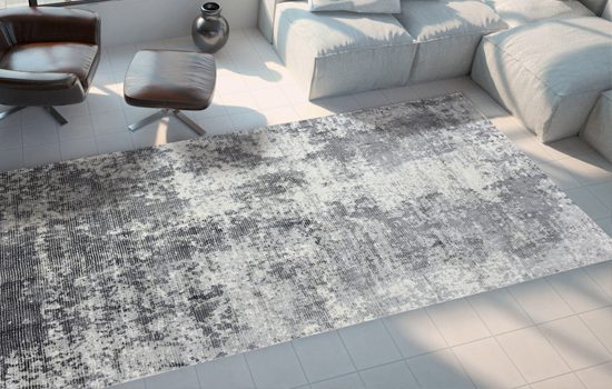 tappeto moderno silver grey