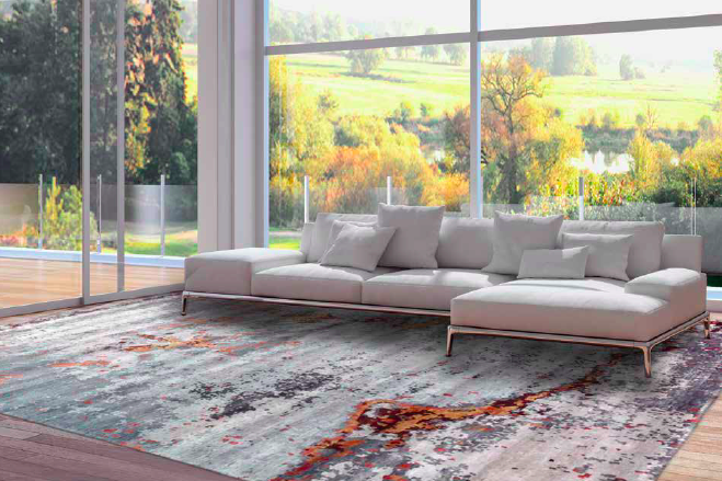 tappeto moderno artorient riviera sovrapposto con layer look
