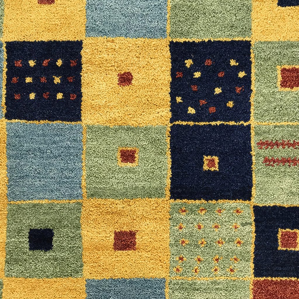 tappeto badhoi contemporaneo pattern geometrico