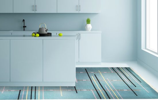 Interior of modern design room 3D illustration
