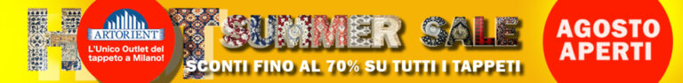 banner footer/header promozione agosto Artorient + apertura tutto il mese