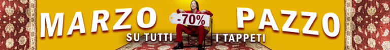 immagine promozionale artorient 70% di sconto su tutti i tappeti per mese di marzo