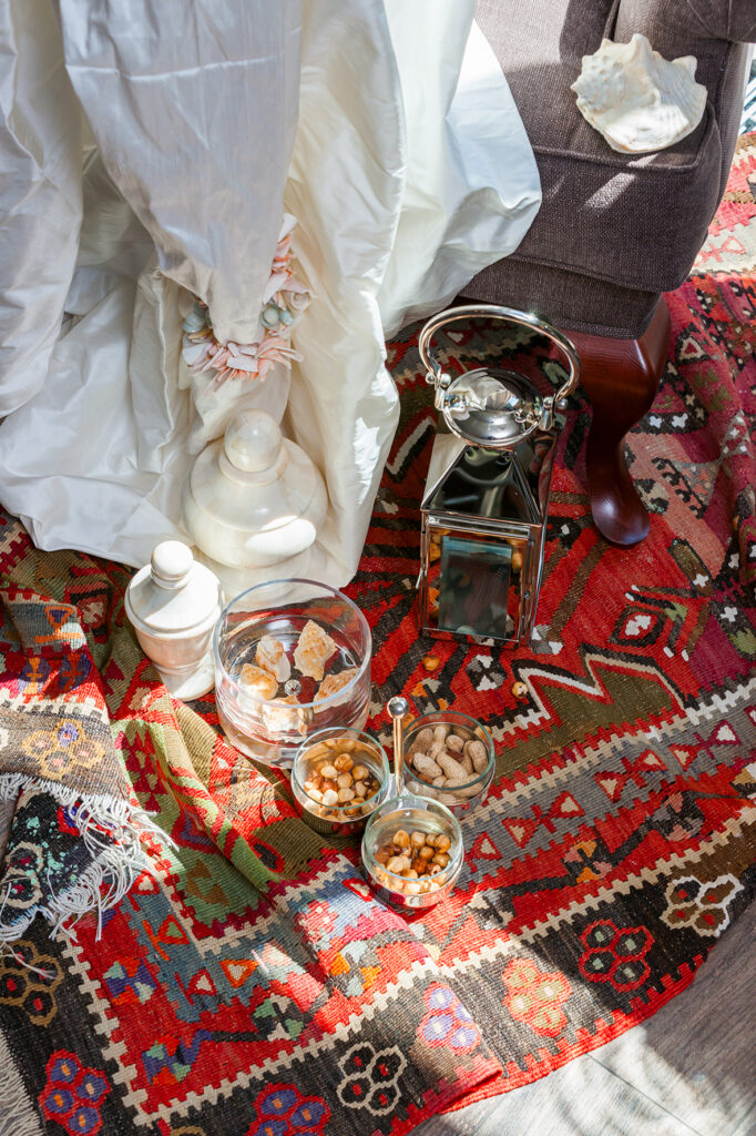 tappeto kilim artorient con aperitivo
